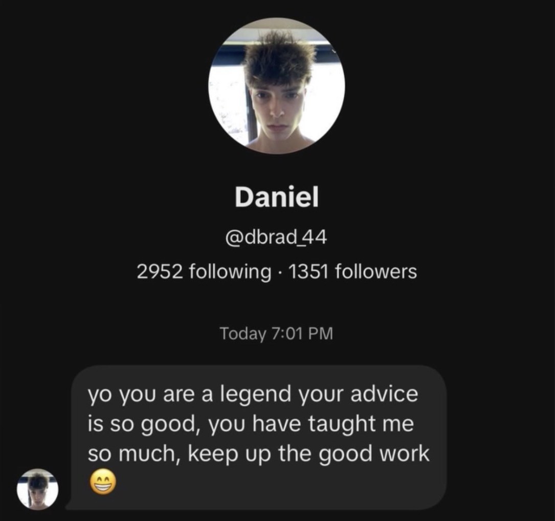 Message from Daniel